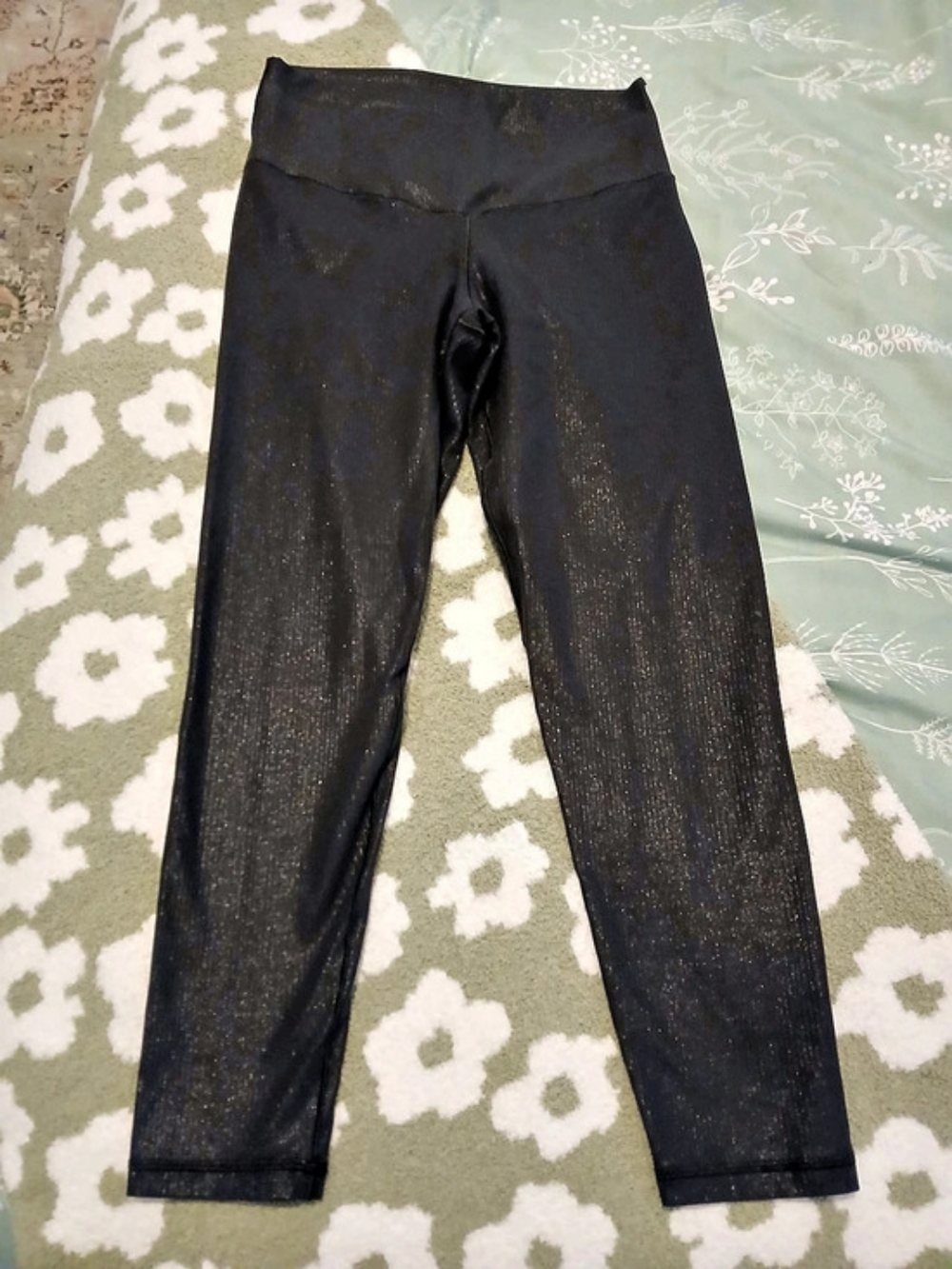 Offline By Aerie Black Textured Leggings Size Large